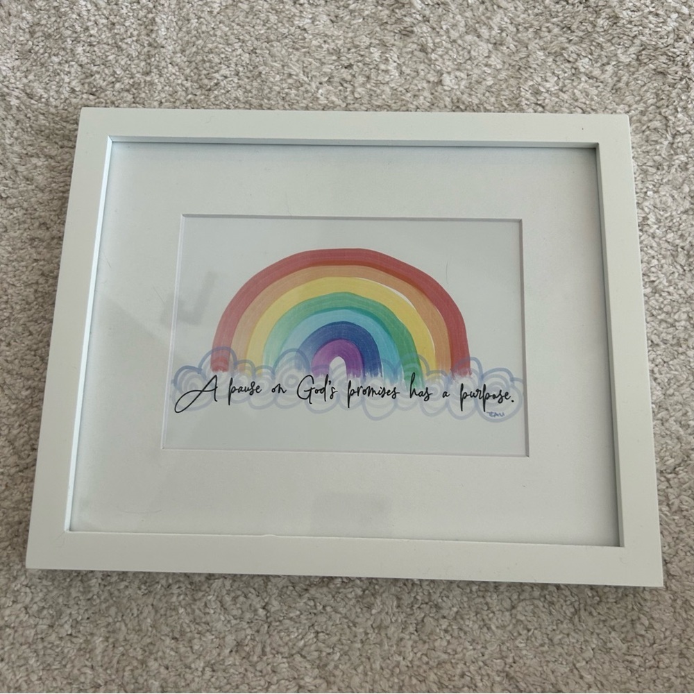 Framed Rainbow Wall Art 8x10”